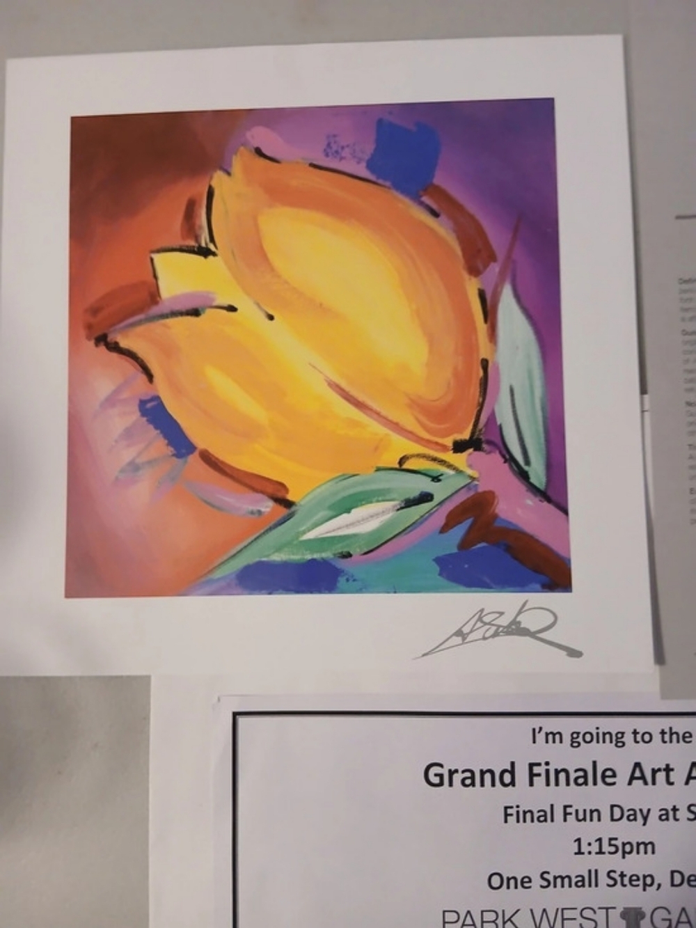 Park West Gallery I'm Going to the Grand Finale Abstract Art Print Orange &